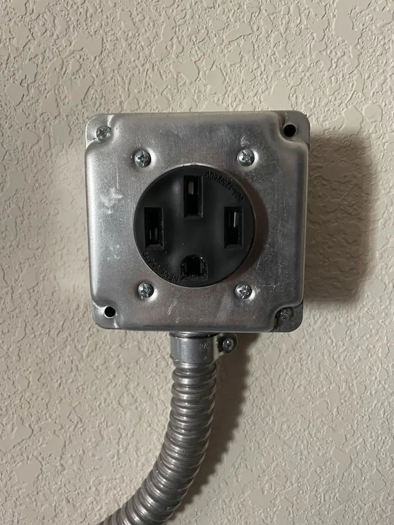 NEMA 14-50 outlet installed for Electrical Panel Upgrade in Middleton